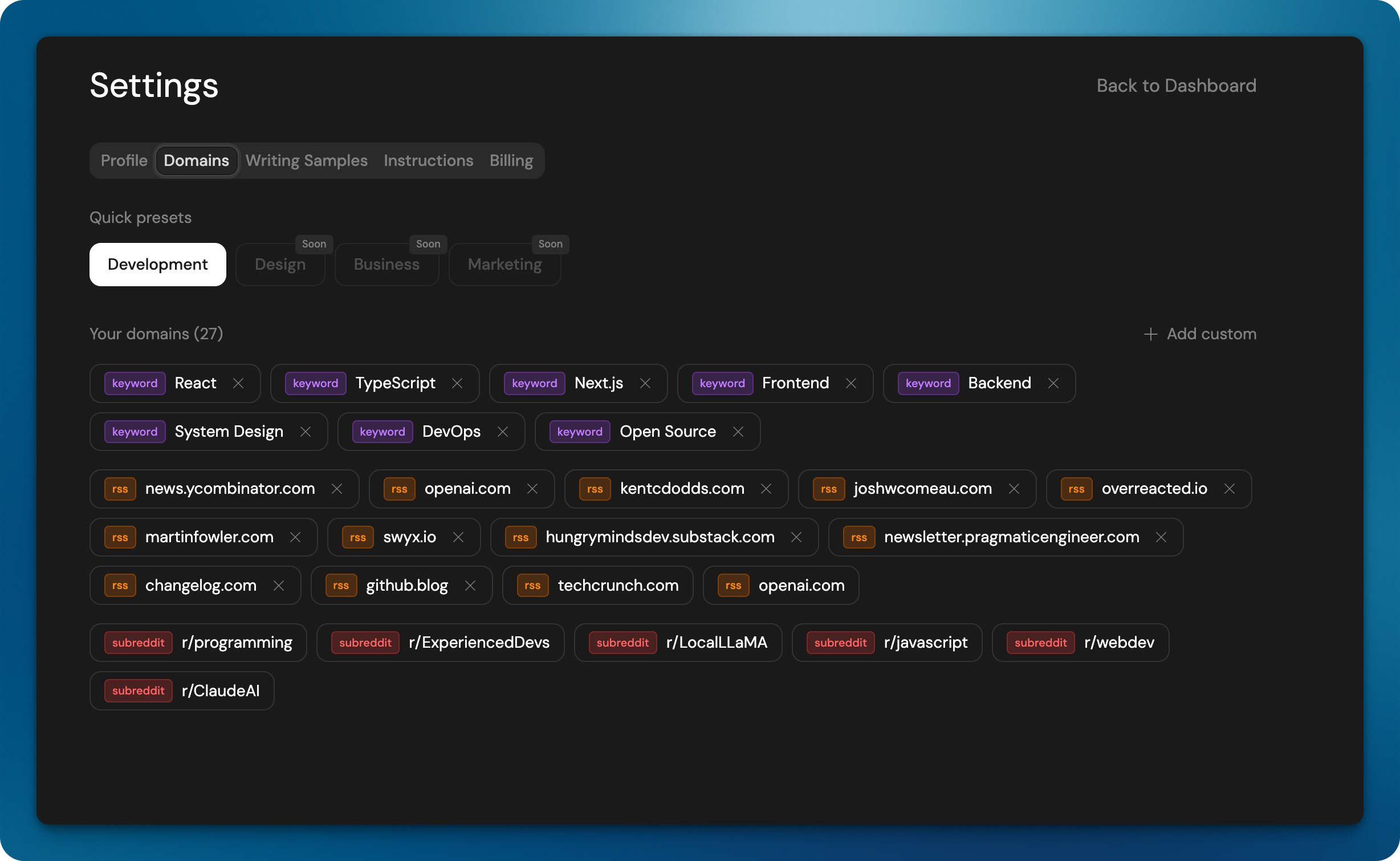 Post Sonar screenshot